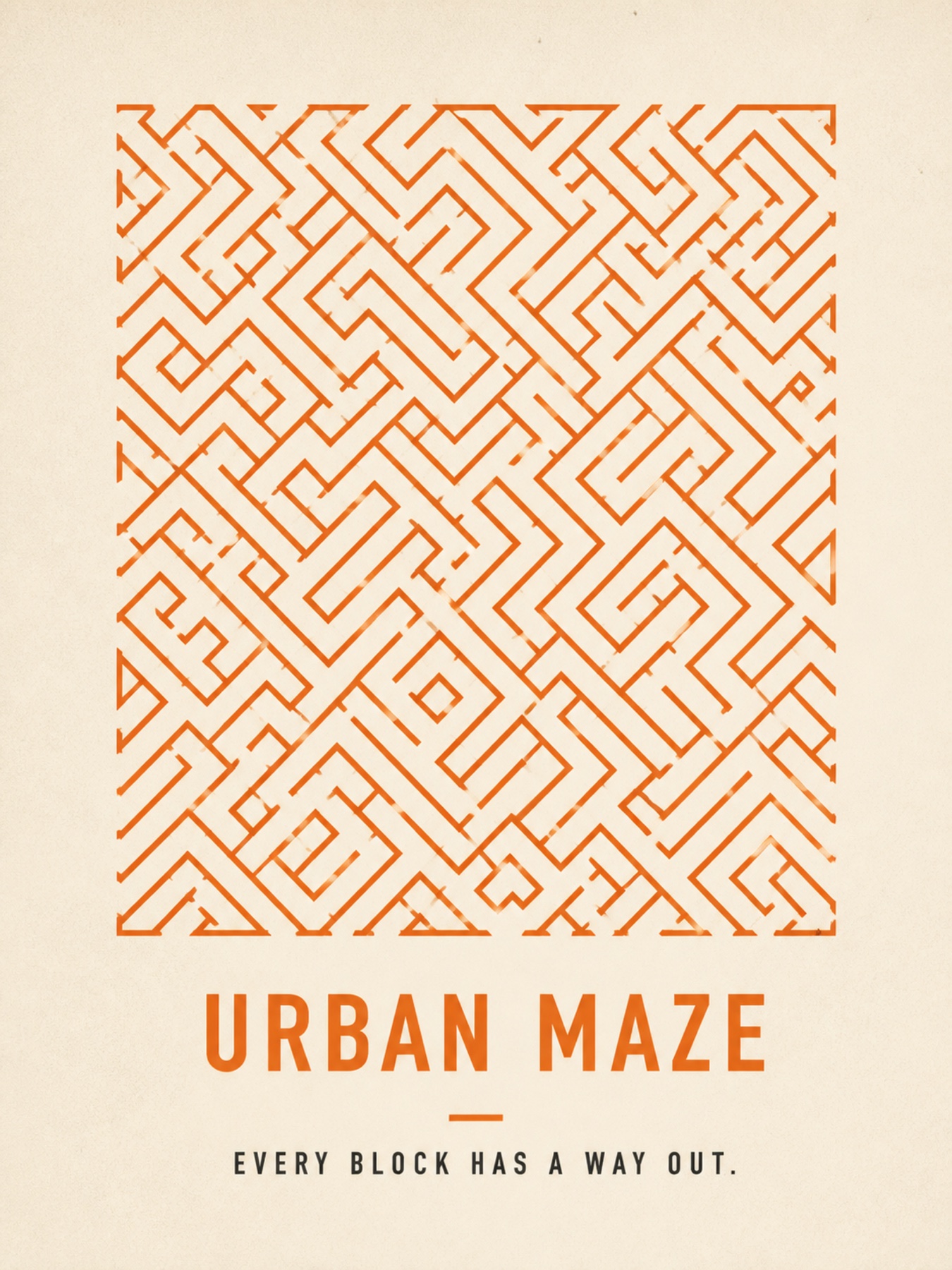 Urban Maze abstract art print