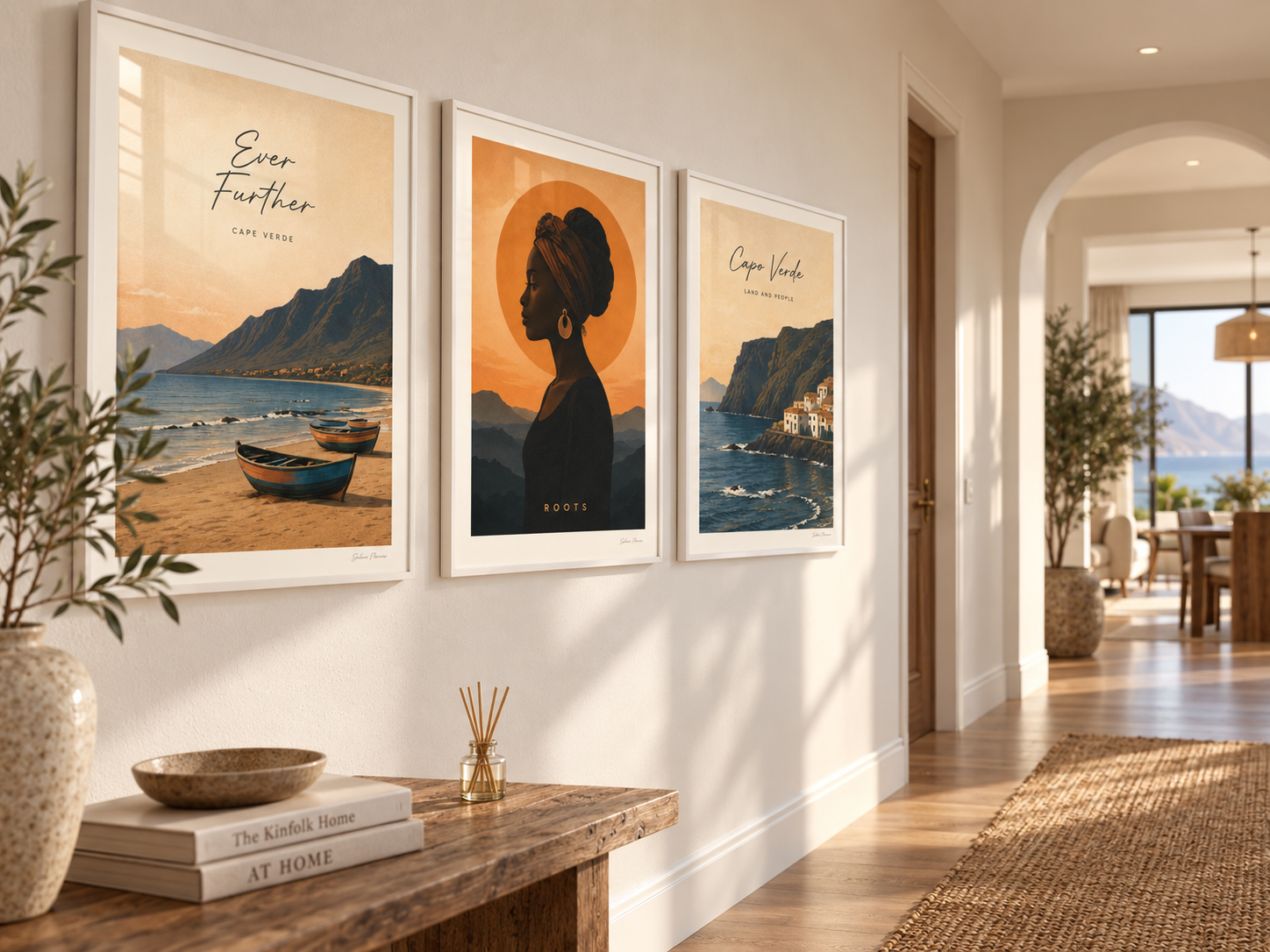 Atlantic Roots artwork presented in a hotel & airbnb concept