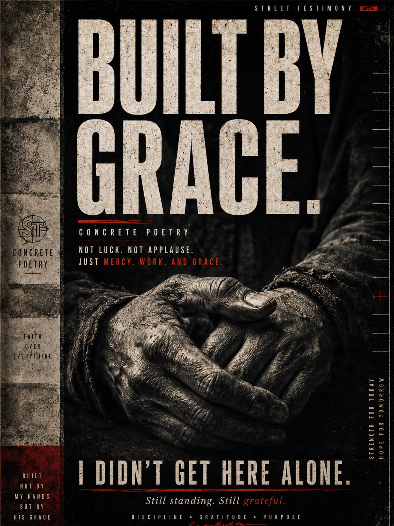Built by Grace typographic art print