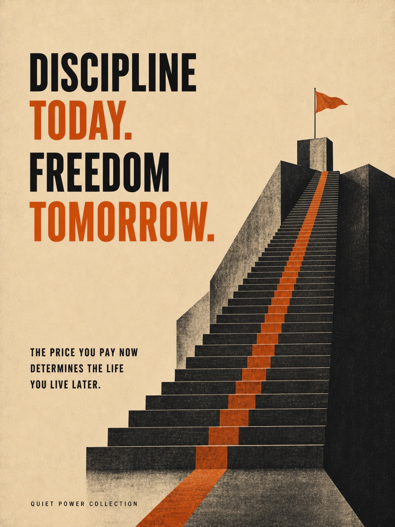 Discipline Today Freedom Tomorrow wall art print
