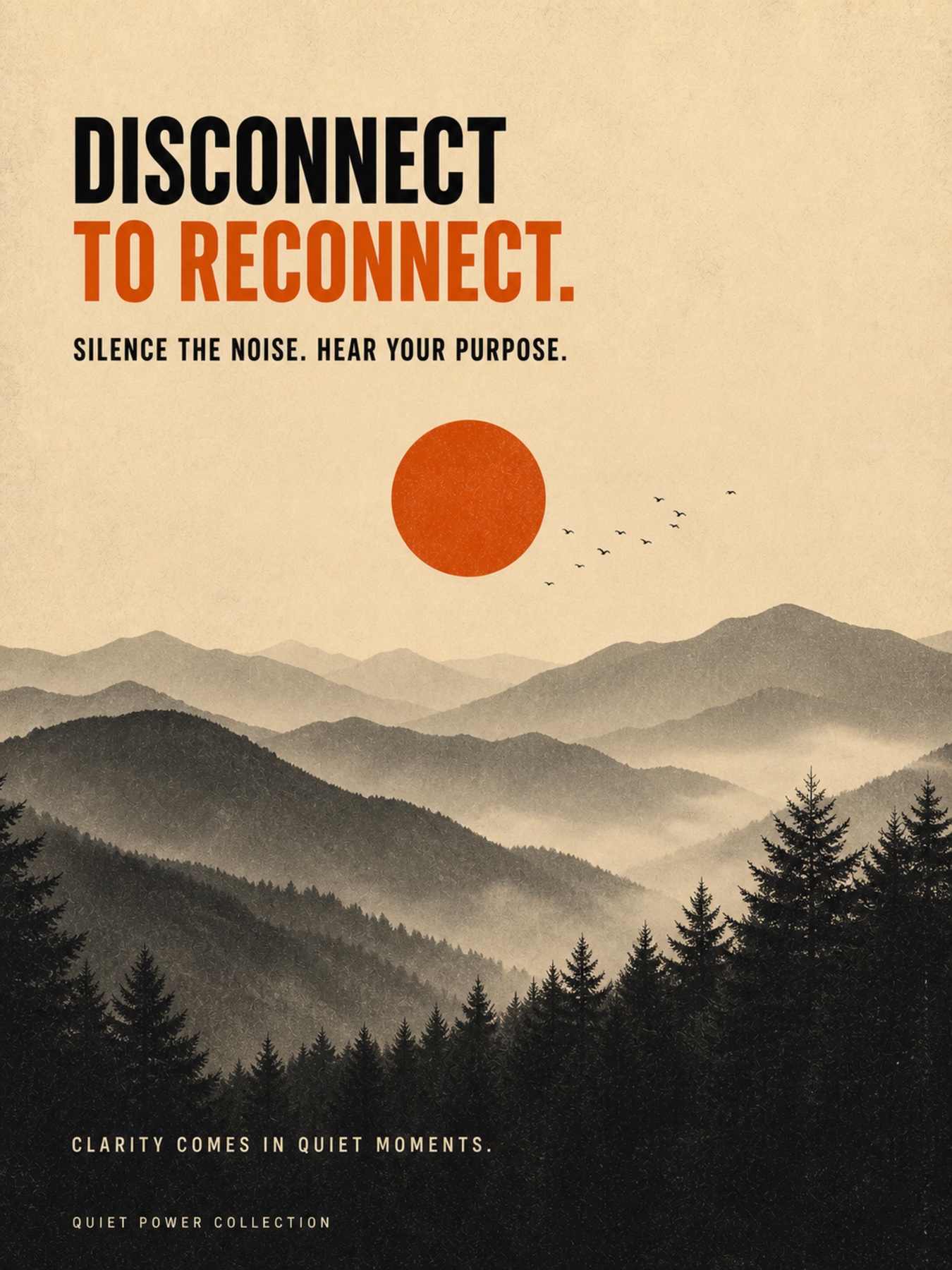 Disconnect to Reconnect wall art print