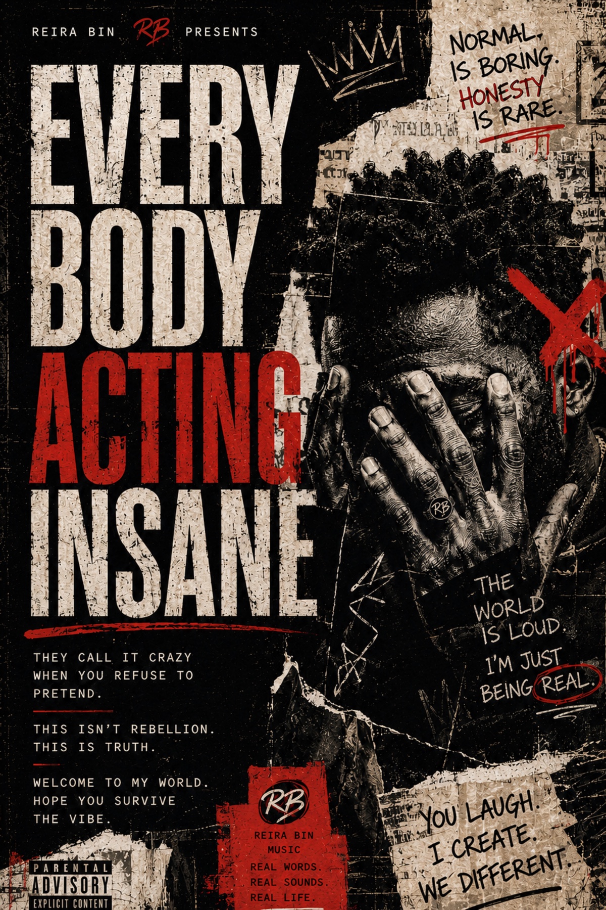 Everybody Acting Insane urban art print