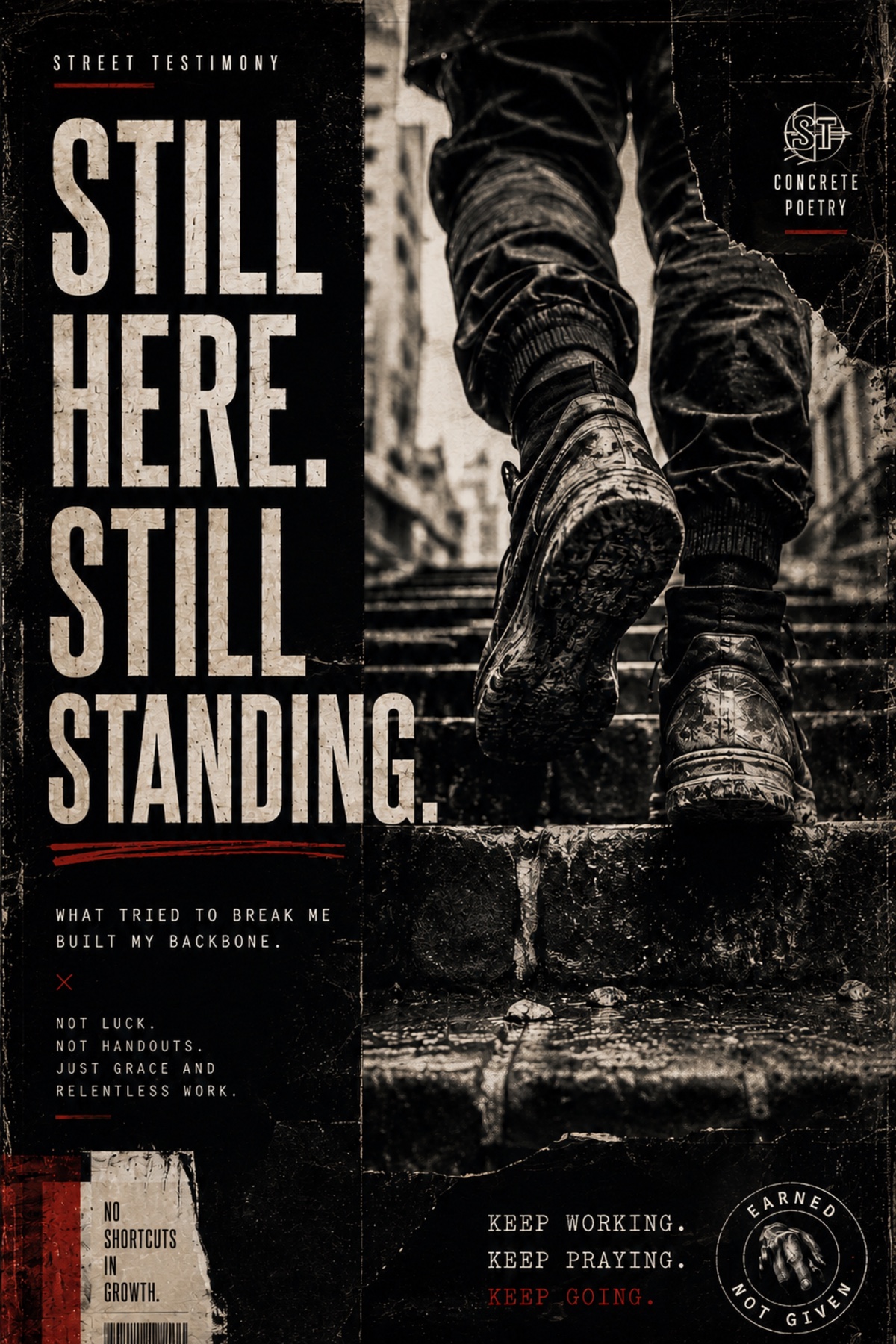 Still Here Still Standing typographic art print