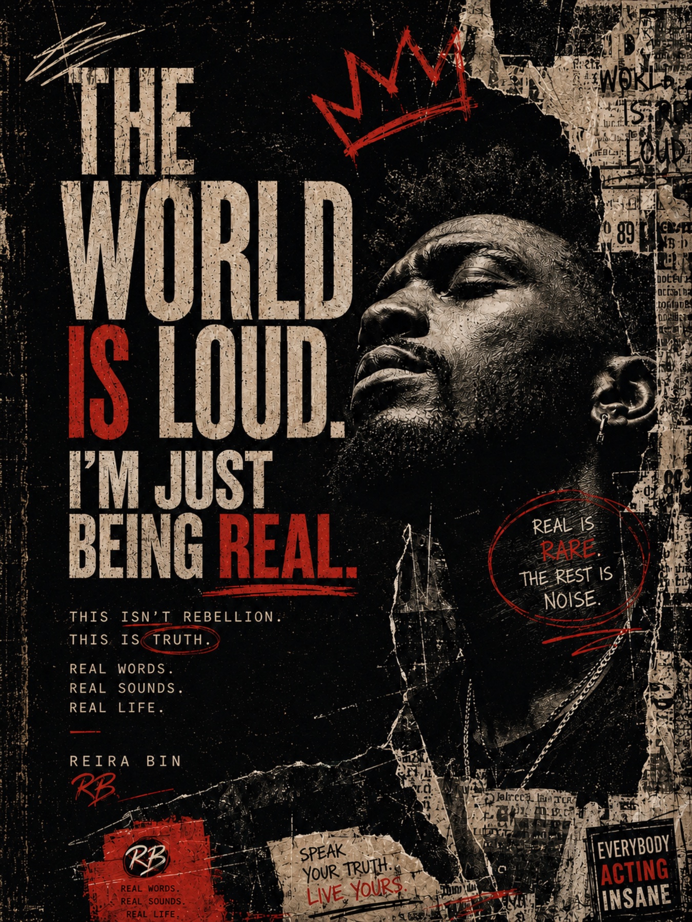 The World Is Loud graphic art print