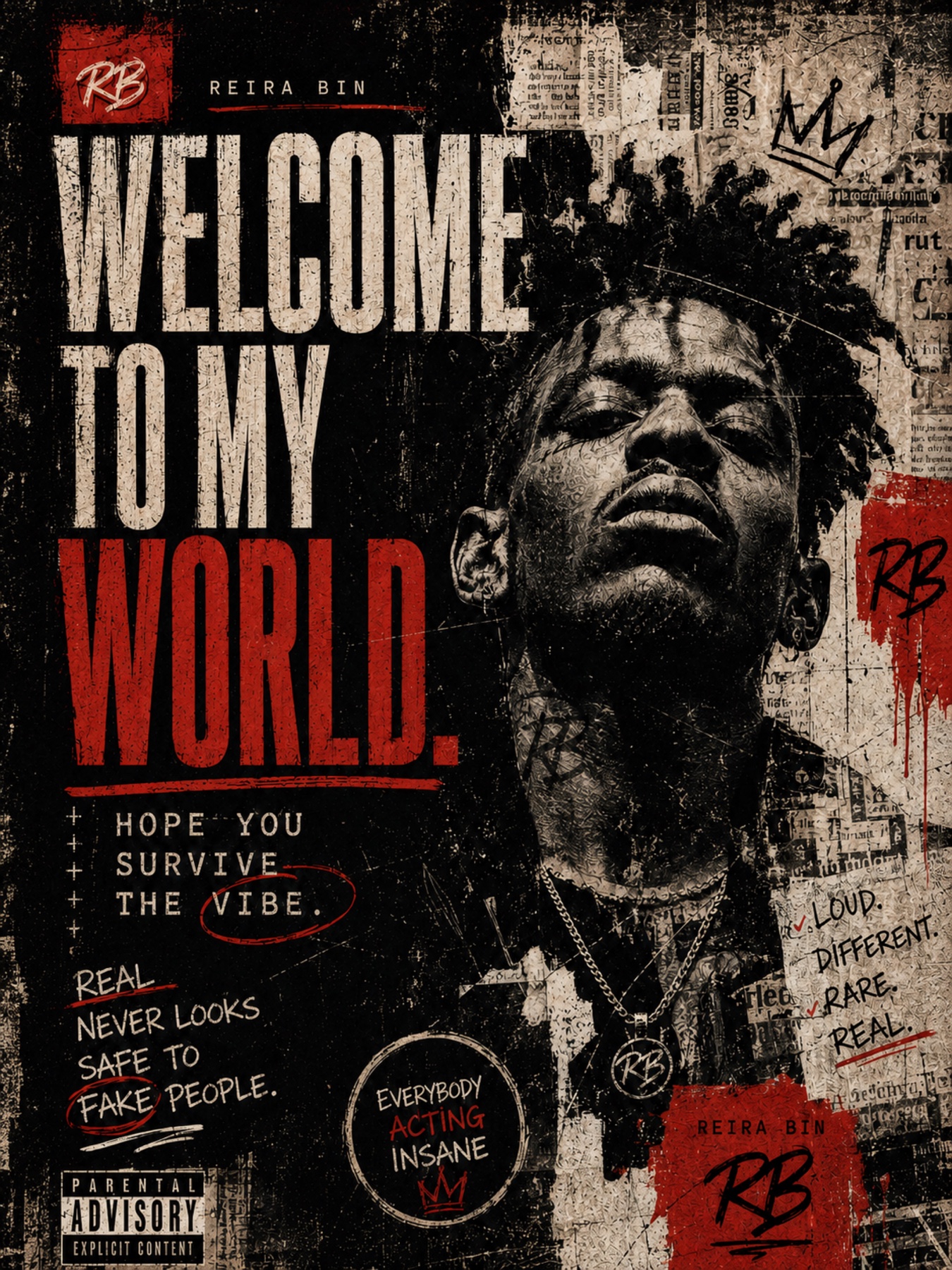 Welcome to My World graphic art print